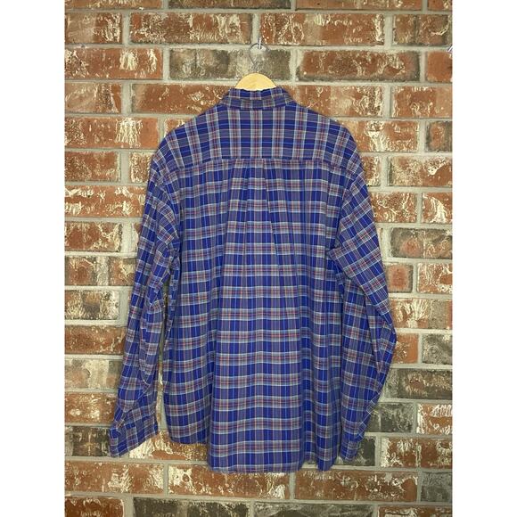 VTG Dockers Colorful Plaid Long Sleeve Button Up Shirt XLT 100% Cotton Classic - Picture 2 of 5